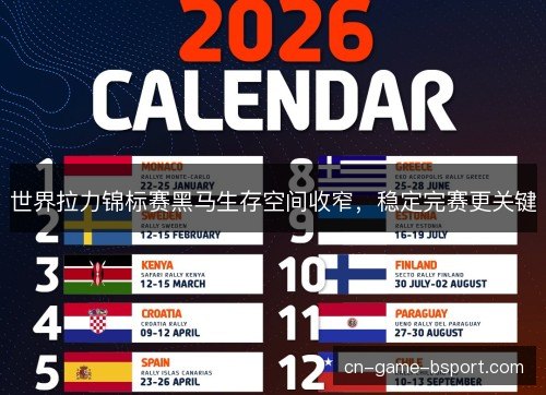 世界拉力锦标赛黑马生存空间收窄,稳定完赛更关键 世界拉力锦标赛黑马生存空间收窄,稳定完赛更关键
